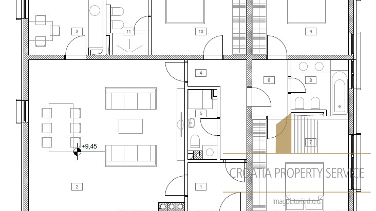 Luksuzan stan s pogledom na more u elitnoj četvrti, 100 m od plaže – Split!