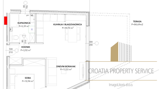 One-bedroom apartment with a garden in a new building with a sea view on the island of Čiovo!