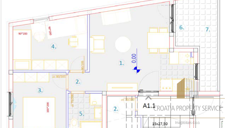 Casa moderna con due appartamenti e giardino a 500 m dalla spiaggia a Kaštel Štafilić!