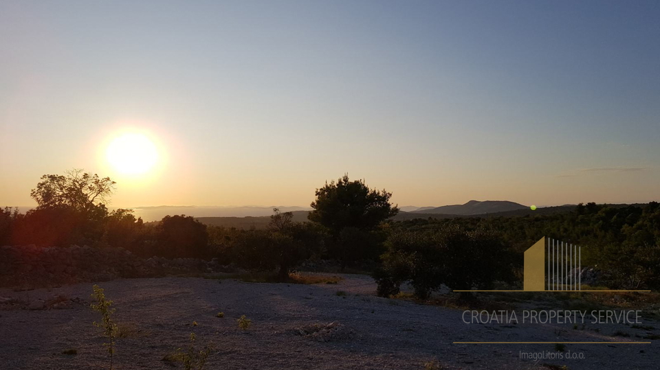Building land of 1,645 m² with sea view and olive grove - Primošten!