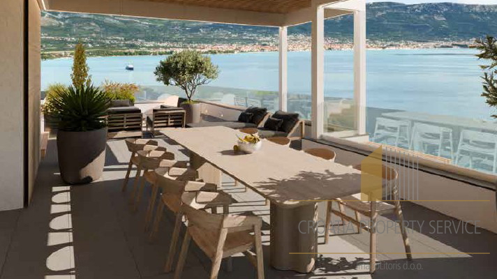 Penthouse with a rooftop terrace and sea view in an exclusive apartment complex on Čiovo!