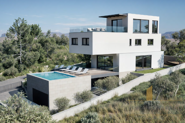 Villa di lusso in costruzione con vista panoramica sul mare e su Spalato - Klis!