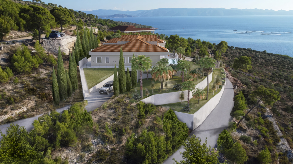 Luxusvilla in erster Meereslinie auf einem weitl&auml;ufigen Grundst&uuml;ck von 32&period;000 m&sup2; - Insel Bra&ccaron;&excl;