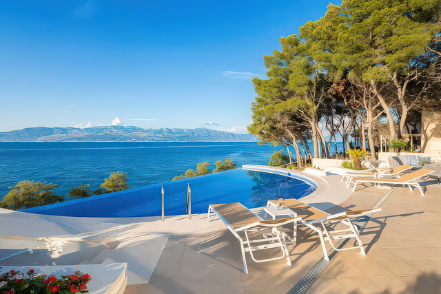 Luksuzna vila prvi vrsti do morja – Sutivan, otok Brač
