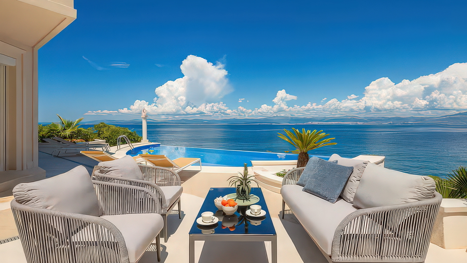 Luksuzna vila prvi vrsti do morja &ndash; Sutivan&comma; otok Bra&ccaron;