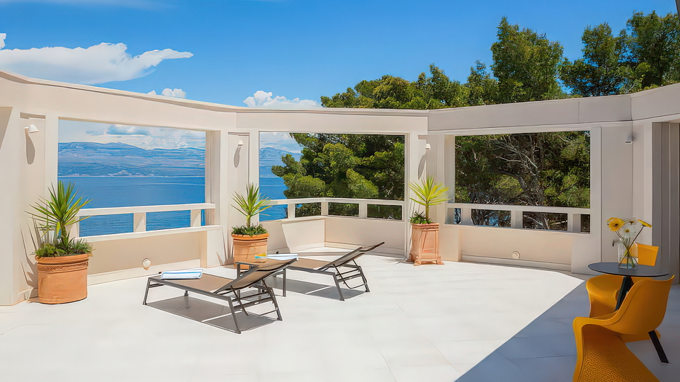 Luksuzna vila prvi vrsti do morja &ndash; Sutivan&comma; otok Bra&ccaron;
