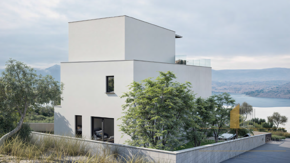 Luxury villa under construction with panoramic sea and Split - Klis view!