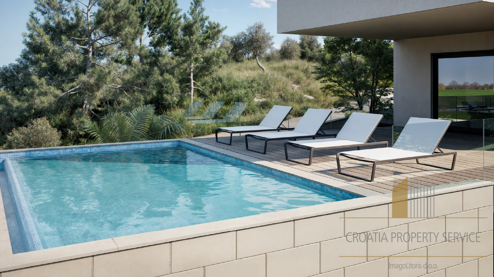 Luxury villa under construction with panoramic sea and Split - Klis view!