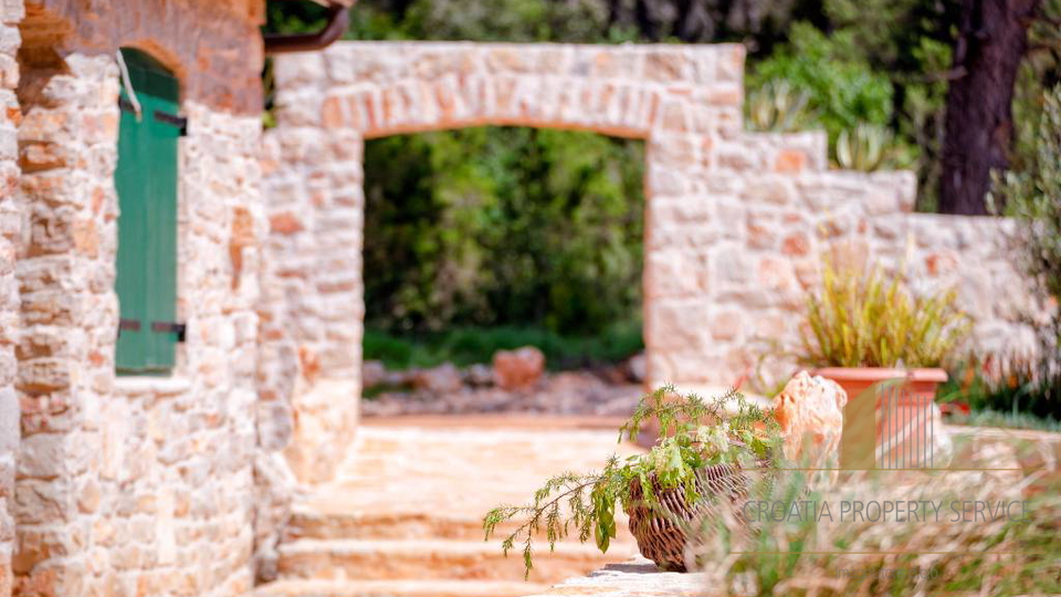 Autentica villa mediterranea con piscina e uliveto – isola di Hvar, 800 m dal mare!