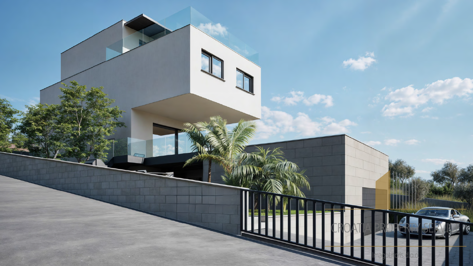 Luxury villa under construction with panoramic sea and Split - Klis view!