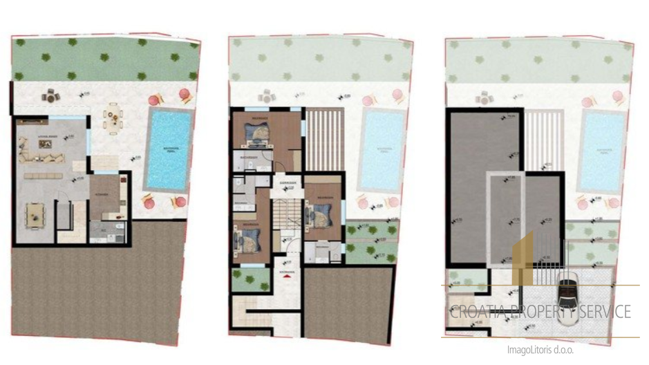 Luxury semi-detached villa with sea view - Jelsa, Hvar!