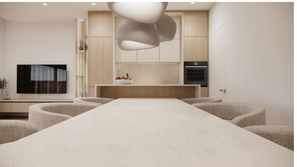 Moderna dvojna hi&scaron;a s bazenom&comma; 150 m od morja v okolici &Scaron;ibenika&excl;