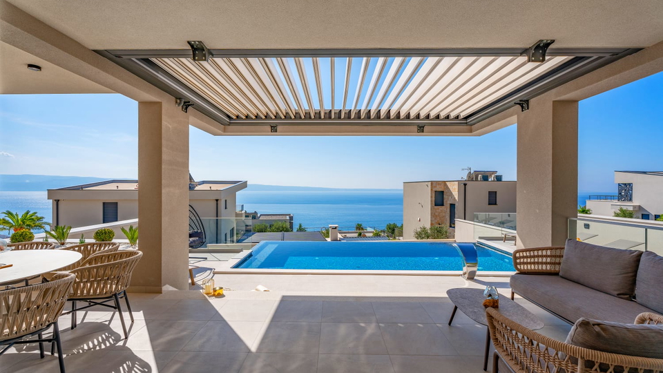 Neue elegante Villa mit Pool und offenem Meerblick in der Umgebung von Split&excl;