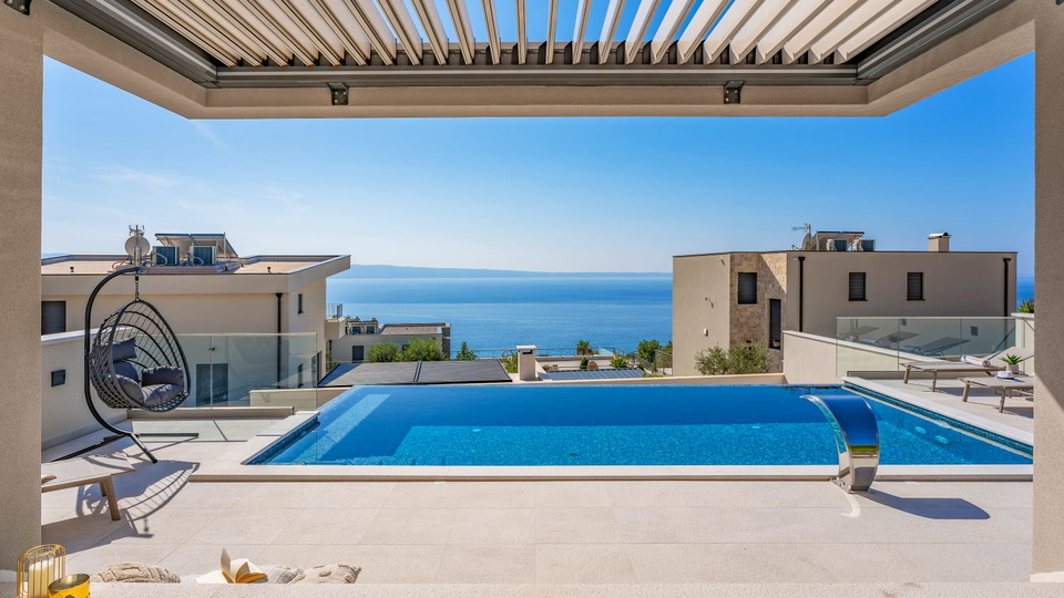 Neue elegante Villa mit Pool und offenem Meerblick in der Umgebung von Split&excl;