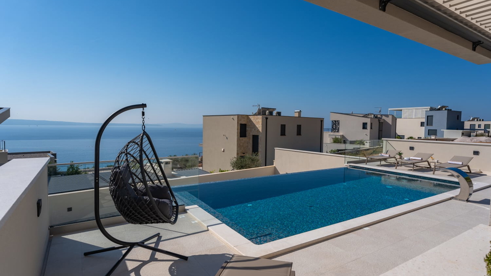 Neue elegante Villa mit Pool und offenem Meerblick in der Umgebung von Split&excl;