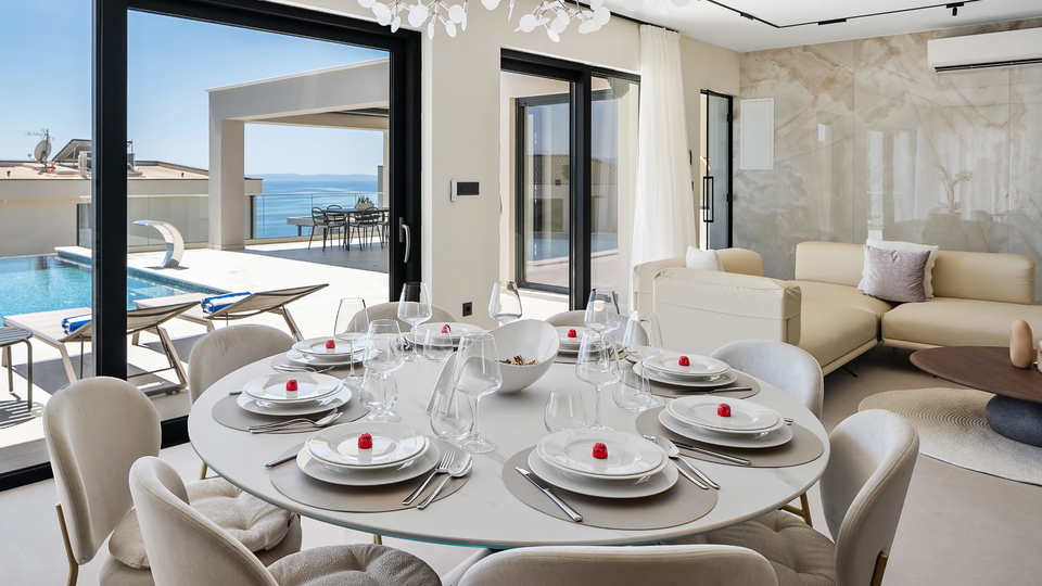 Luxuri&ouml;se moderne Villa mit Panoramablick auf das Meer &ndash; 300 m vom Strand entfernt&comma; in der N&auml;he von Split&excl;