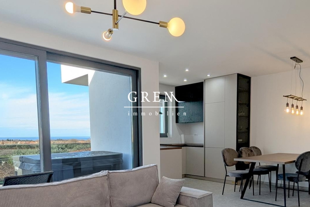 New luxury apartments under construction Poreč 4 km. with a view of the sea and swimming pools