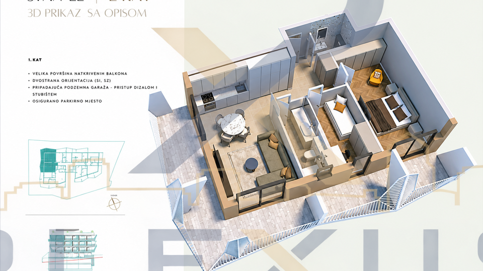 Apartment&comma; 63 m2&comma; For Sale&comma; Split - Duilovo