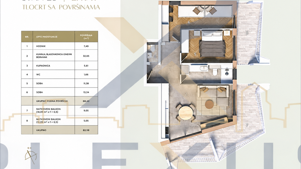 Wohnung&comma; 61 m2&comma; Verkauf&comma; Split - Duilovo