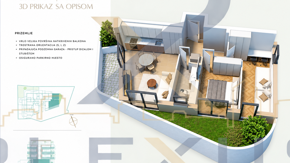 DUILOVO &ndash; NOVOGRADNJA - DVOSOBAN STAN 59&period;83m2 &lpar;prizemlje&rpar;
