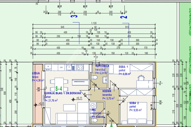 Apartment, 58 m2, For Sale, Seget Donji