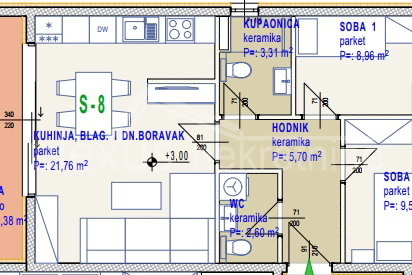 Appartamento, 63 m2, Vendita, Seget Donji