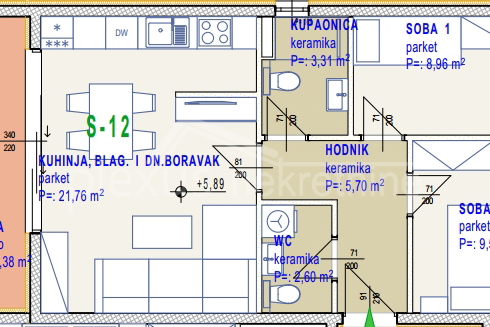 Appartamento, 63 m2, Vendita, Seget Donji