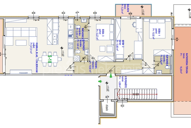 Appartamento, 193 m2, Vendita, Seget Donji