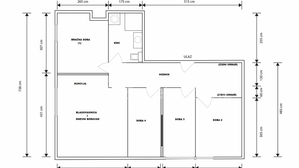 Stanovanje, 56 m2, Prodaja, Split - Trstenik