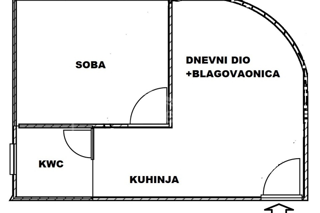 Apartment, 30 m2, For Sale, Split - Gripe