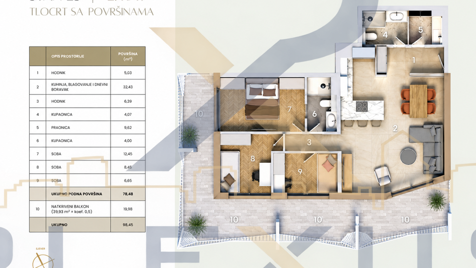 Wohnung&comma; 78 m2&comma; Verkauf&comma; Split - Duilovo