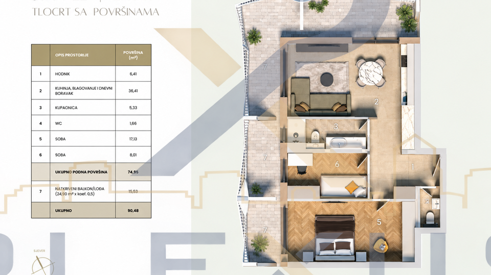 Apartment&comma; 63 m2&comma; For Sale&comma; Split - Duilovo