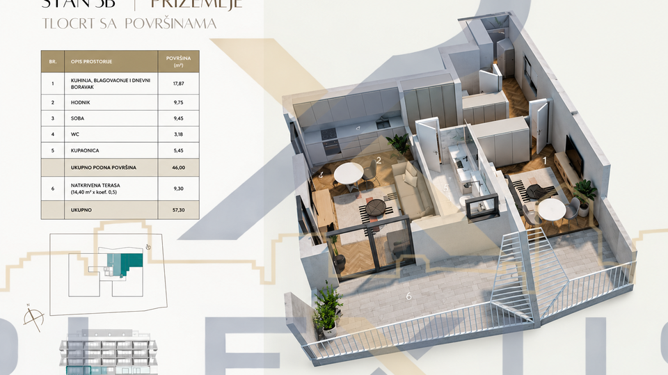 Apartment&comma; 48 m2&comma; For Sale&comma; Split - Duilovo