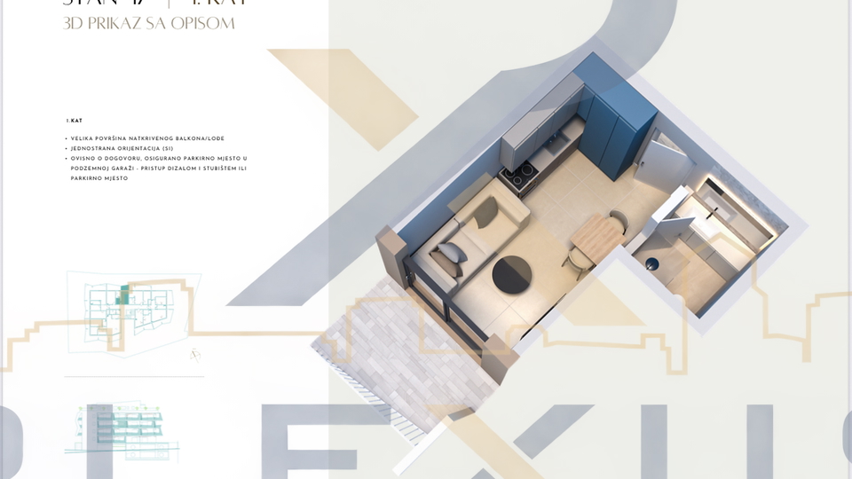 Apartment&comma; 18 m2&comma; For Sale&comma; Split - Duilovo