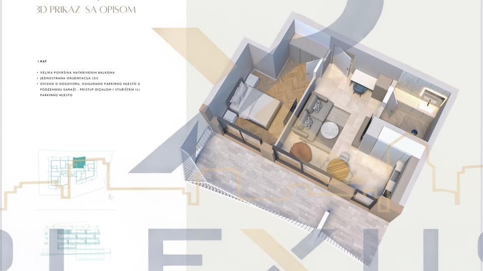 Apartment&comma; 38 m2&comma; For Sale&comma; Split - Duilovo