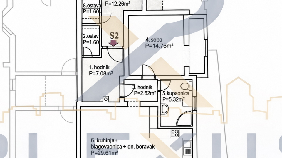 PRODAJA JEDNOSOBNOG STANA MAKARSKA- 67&period;30m2