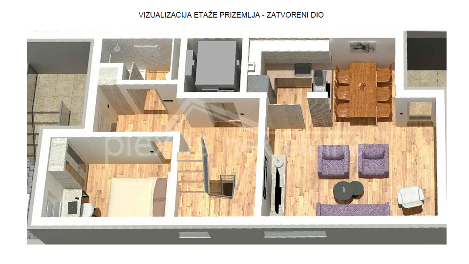 Ka&scaron;tel &Scaron;tafili&cacute;&colon; Ku&cacute;a - villa s bazenom s pogledom na more