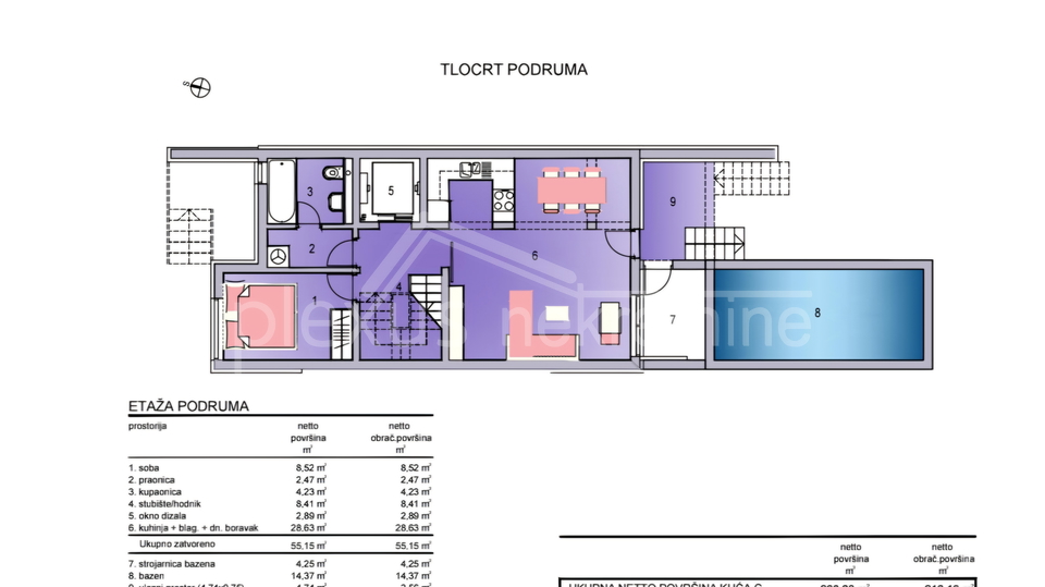 Ka&scaron;tel &Scaron;tafili&cacute;&colon; Ku&cacute;a - villa s bazenom s pogledom na more