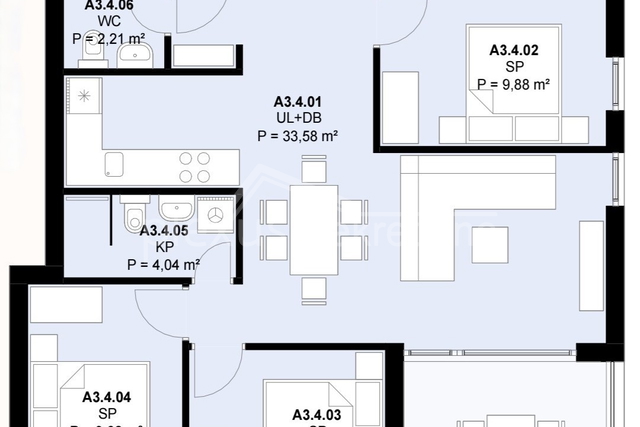 TROSOBAN STAN, KAŠTEL NOVI, RUDINE