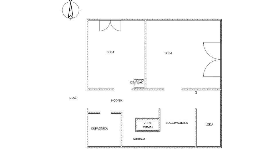 SNI&Zcaron;ENO&excl; Split&comma; Brda&comma; 60 m2&colon; Dvosoban stan