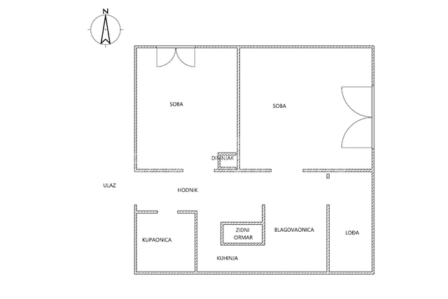 SNIŽENO! Split, Brda, 60 m2: Dvosoban stan