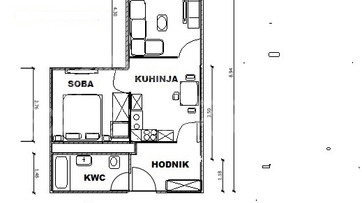 Appartamento&comma; 36 m2&comma; Vendita&comma; Split - Plokite