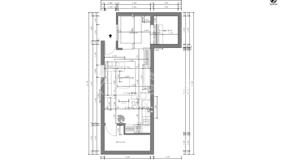 Appartamento, 32 m2, Vendita, Split - Mertojak