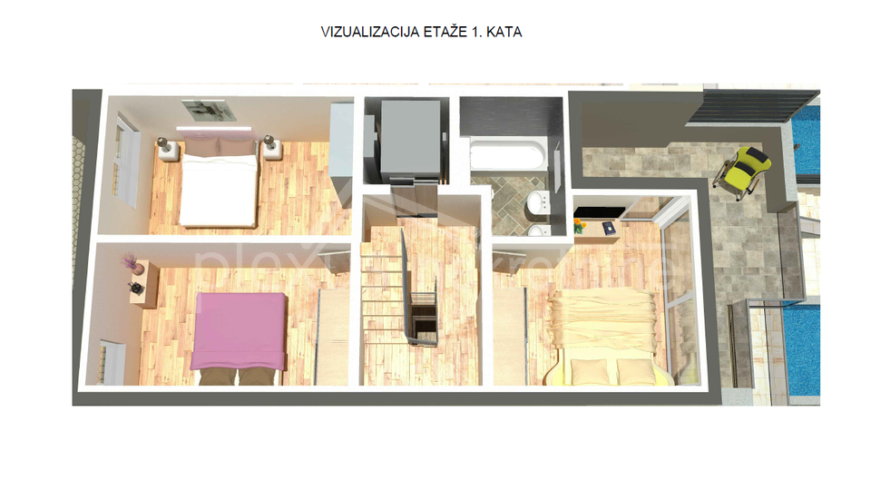 Ka&scaron;tel &Scaron;tafili&cacute;&colon; Ku&cacute;a - villa s bazenom s pogledom na more