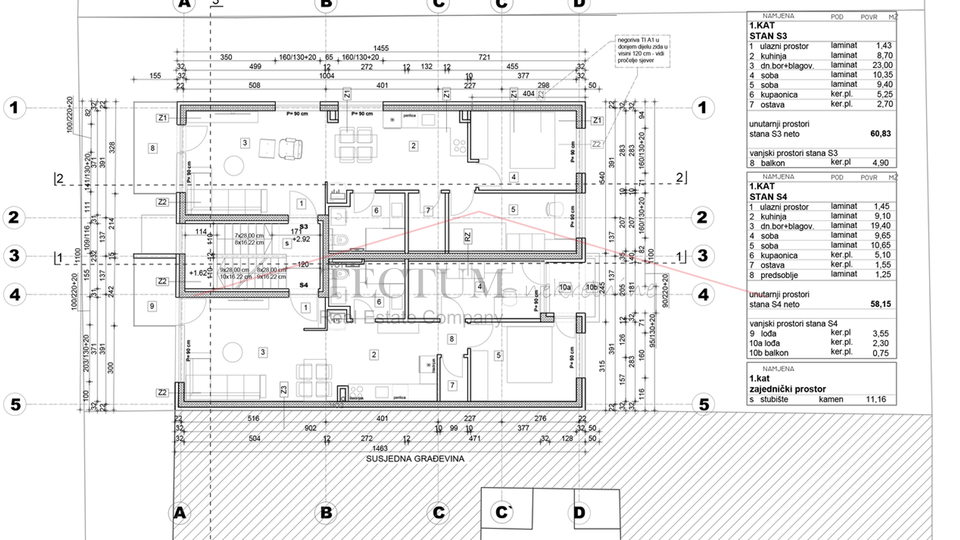 Zagreb, Dubrava, 3-sobni stan 62,91m2 1. kat!