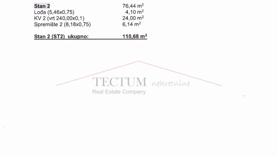 NOVOGRADNJA, U BLIZINI SUPERNOVE BUZIN, TROSOBAN STAN U PRIZEMLJU 82,94m2, 2400,00 EUR/M2