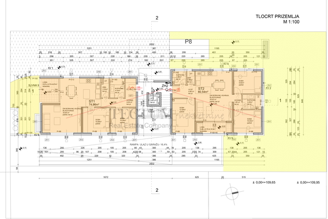 NOVOGRADNJA, U BLIZINI SUPERNOVE BUZIN, TROSOBAN STAN U PRIZEMLJU 82,94m2, 2400,00 EUR/M2