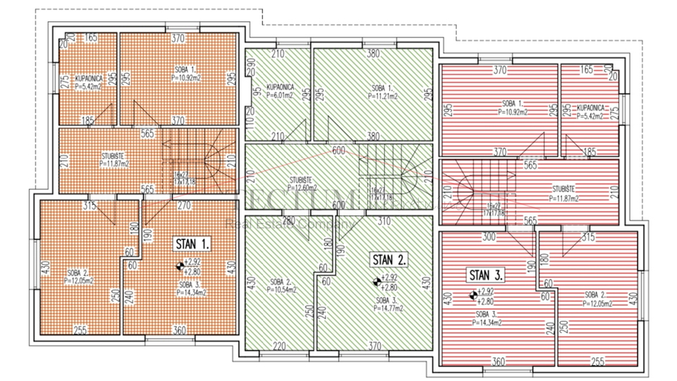 STUPNIK, ČETVEROSOBAN STAN, 119m2, PRODAJA, 2437,00 EUR/M2, USELJIVO!!!!
