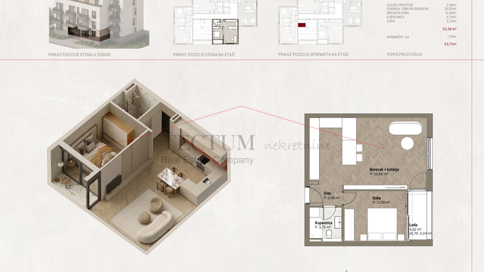 Trnsko&comma; 2-soban stan 52&comma;56m2&comma; NOVI PROJEKT&excl;