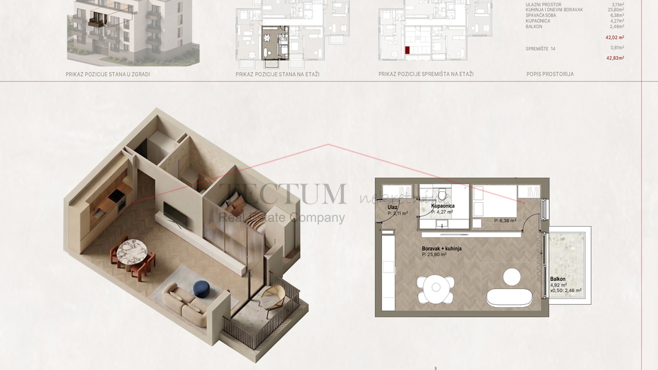 Trnsko&comma; 2-soban stan 42&comma;02m2&comma; 2 KAT&comma; NOVI PROJEKT&excl;